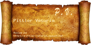 Pittler Veturia névjegykártya